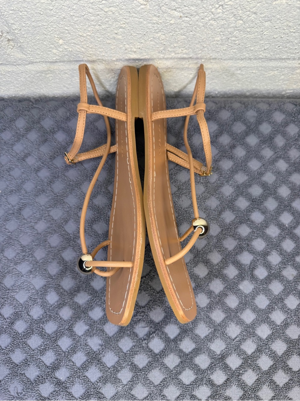 Loeffler Randall Lara Women Sandals Dune Leather Size 6.5 - Picture 3 of 7